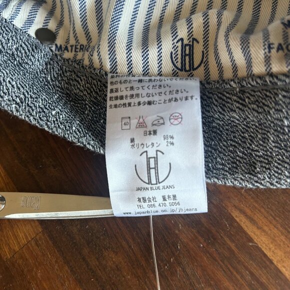 Japan Blue Jeans Men Pockets Gray Skinny Casual Pockets Grey Stretch Cotton 32 - Picture 9 of 10